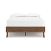 Ashley Forni Full Size Platform Bed I Dark Brown Wood I Sleek Splayed Legs BM328138
