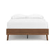 Ashley Forni Full Size Platform Bed I Dark Brown Wood I Sleek Splayed Legs BM328138