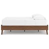 Ashley Forni Full Size Platform Bed I Dark Brown Wood I Sleek Splayed Legs BM328138