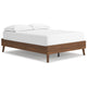 Ashley Forni Full Size Platform Bed I Dark Brown Wood I Sleek Splayed Legs BM328138