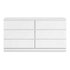 Ashley Onira Wide Dresser I 6 Spacious Drawers I Modern White Wood I 60’’ BM328143