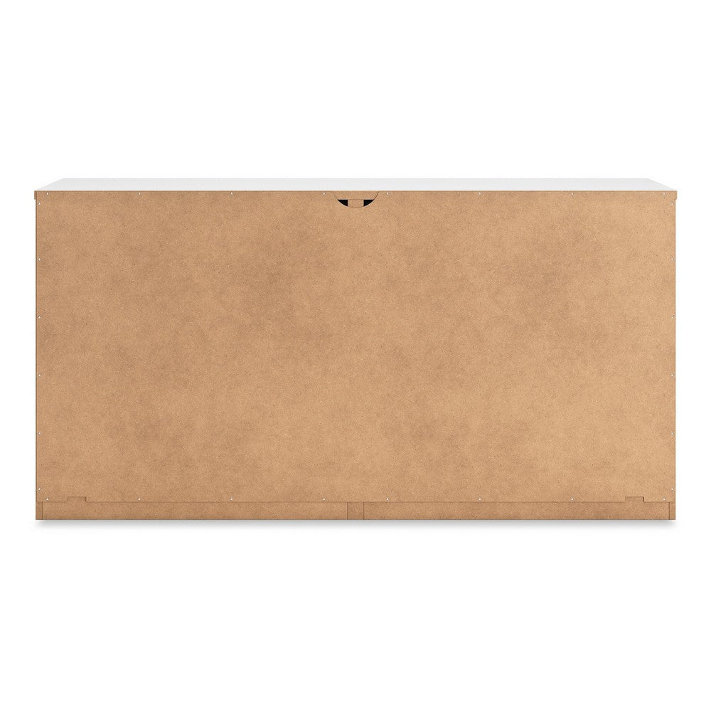 Ashley Onira Wide Dresser I 6 Spacious Drawers I Modern White Wood I 60’’ BM328143