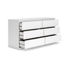 Ashley Onira Wide Dresser I 6 Spacious Drawers I Modern White Wood I 60"
