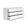 Ashley Onira Wide Dresser I 6 Spacious Drawers I Modern White Wood I 60’’ BM328143