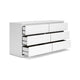 Ashley Onira Wide Dresser I 6 Spacious Drawers I Modern White Wood I 60’’ BM328143