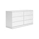 Ashley Onira Wide Dresser I 6 Spacious Drawers I Modern White Wood I 60’’ BM328143