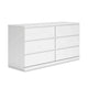 Ashley Onira Wide Dresser I 6 Spacious Drawers I Modern White Wood I 60"