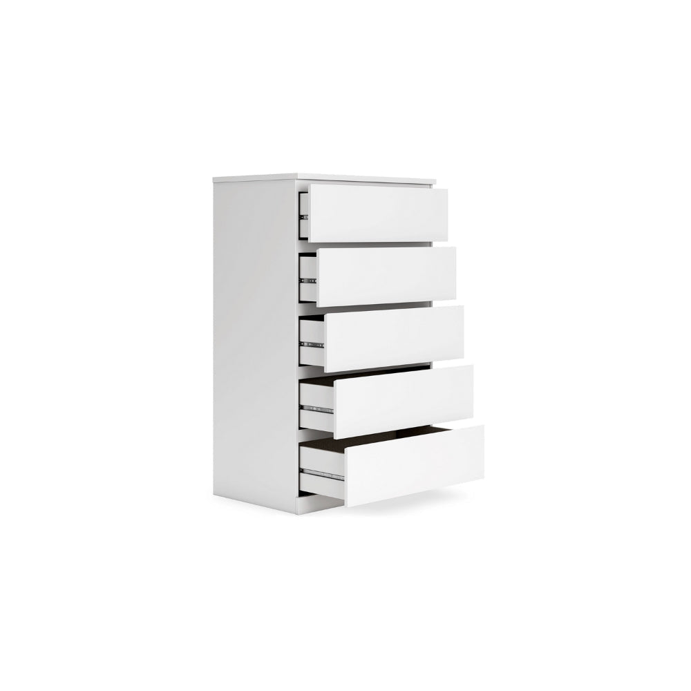 Ashley Onira Tall Dresser Chest I 5 Spacious Drawers I Modern White I 49’’ BM328144