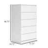 Ashley Onira Tall Dresser Chest I 5 Spacious Drawers I Modern White I 49’’ BM328144