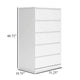 Ashley Onira Tall Dresser Chest I 5 Spacious Drawers I Modern White I 49’’ BM328144