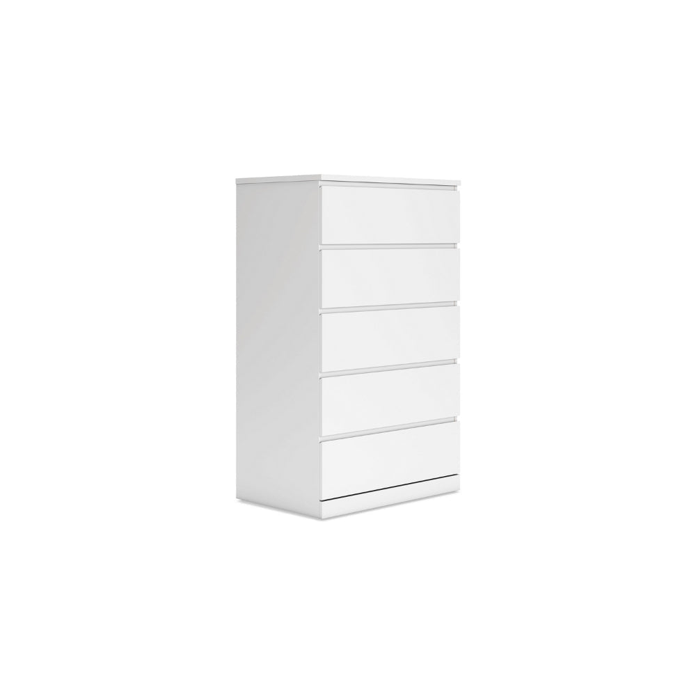 Ashley Onira Tall Dresser Chest I 5 Spacious Drawers I Modern White I 49"