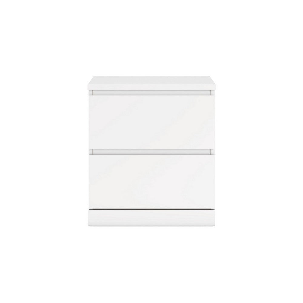Ashley Onira Nightstand I 2 Spacious Drawers I Modern White Wood I 18’’ BM328145