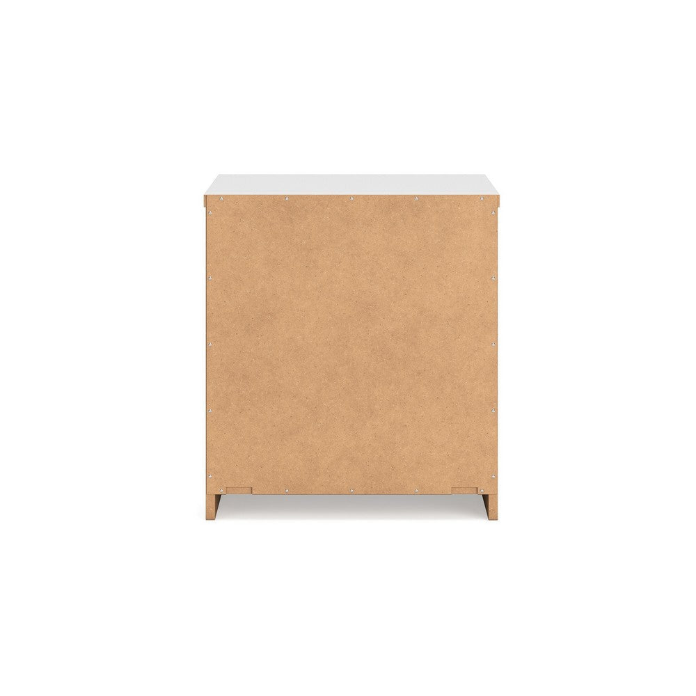 Ashley Onira Nightstand I 2 Spacious Drawers I Modern White Wood I 18’’ BM328145