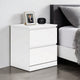 Ashley Onira Nightstand I 2 Spacious Drawers I Modern White Wood I 18"