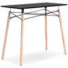 Ashley Laara Home Office Desk I Black I Brown Wood I Metal Leg Braces I 36"