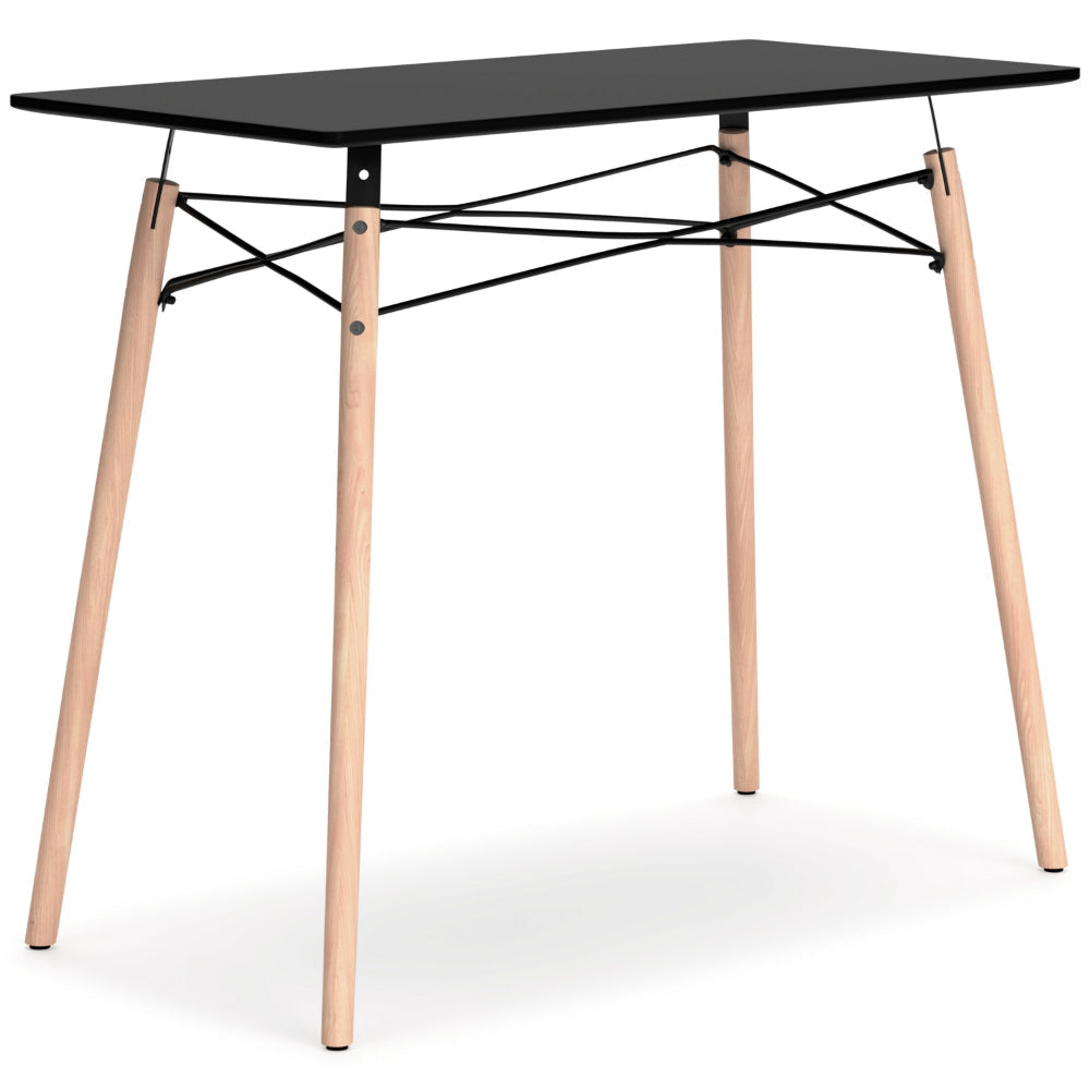Ashley Laara Home Office Desk I Black I Brown Wood I Metal Leg Braces I 36"