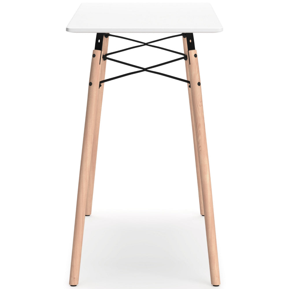 Ashley Laara Home Office Desk I White I Brown Wood I Metal Leg Braces I 36’’ BM328148