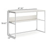 Ashley Deni Home Office Desk I 1 Shelf I White Wood I Metal Frame I 47’’ BM328150