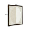 Ashley Miji Wall Art Decor | Half Moon Circle Beige White Woven 30 x 30 BM328158