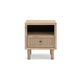 Ashley Ciel Nightstand w USB | LED | Faux Linen Laminate Cane | Oak Brown BM328159