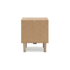 Ashley Ciel Nightstand w USB | LED | Faux Linen Laminate Cane | Oak Brown BM328159