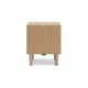 Ashley Ciel Nightstand w USB | LED | Faux Linen Laminate Cane | Oak Brown BM328159