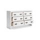 Ashley Feo Wide Dresser | 6 Drawers | White Okoume Finish | Solid Hardwood BM328164