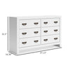 Ashley Feo Wide Dresser | 6 Drawers | White Okoume Finish | Solid Hardwood BM328164