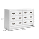 Ashley Feo Wide Dresser | 6 Drawers | White Okoume Finish | Solid Hardwood BM328164