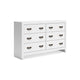Ashley Feo Wide Dresser | 6 Drawers | White Okoume Finish | Solid Hardwood BM328164