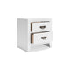 Ashley Feo Bedside Nightstand | 2 Drawers | White Okoume Finish Solid Wood BM328165