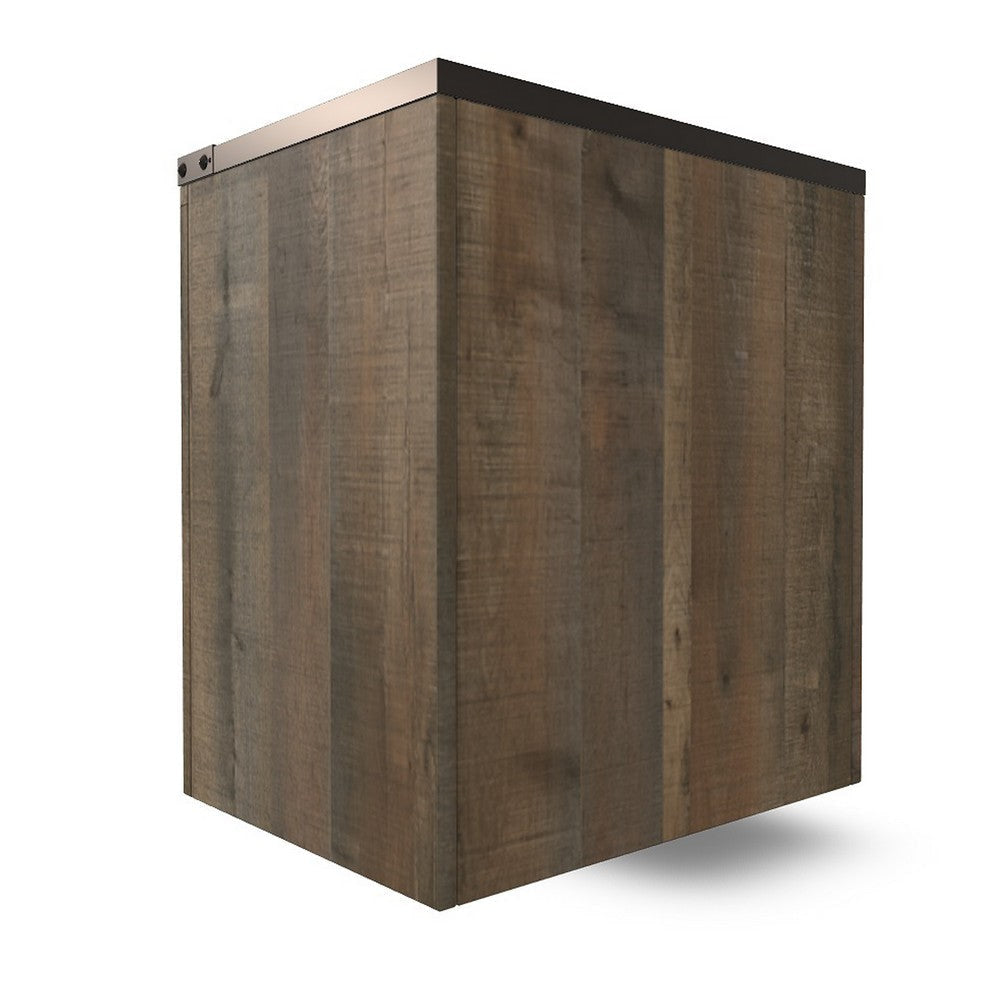 Ashley Zoey Nightstand w 2 Drawers | USB Port | Rustic Brown Plank Details BM328169