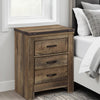 Ashley Zoey Nightstand w 2 Drawers | USB Port | Rustic Brown Plank Details
