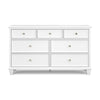 Ashley Heno Wide Dresser | 7 Storage Drawers | Nickel Round Knobs | White BM328170