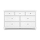 Ashley Heno Wide Dresser | 7 Storage Drawers | Nickel Round Knobs | White BM328170