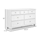 Ashley Heno Wide Dresser | 7 Storage Drawers | Nickel Round Knobs | White BM328170