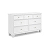 Ashley Heno Wide Dresser | 7 Storage Drawers | Nickel Round Knobs | White BM328170
