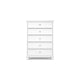 Ashley Heno Tall Dresser Chest | 5 Wide Drawers | Nickel Round Knobs | White BM328171