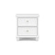 Ashley Heno Nightstand | 2 Wide Storage Drawers | Nickel Round Knobs | White BM328172