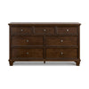Ashley Reno Wide Dresser | 7 Storage Drawers | Nickel Round Knobs | Brown BM328173