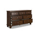 Ashley Reno Wide Dresser | 7 Storage Drawers | Nickel Round Knobs | Brown BM328173