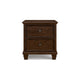 Ashley Reno Nightstand | 2 Drawers | Nickel Round Knobs | Brown Solid Wood BM328175