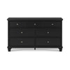 Ashley Lemo Wide Dresser | 7 Drawers | Nickel Round Knobs | Black Solid Wood BM328176