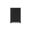 Ashley Lemo Tall Dresser Chest | 5 Drawer | Nickel Knobs | Black Solid Wood