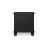 Ashley Lemo Nightstand | 2 Wide Drawers | Nickel Knobs | Black Solid Wood BM328178