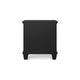 Ashley Lemo Nightstand | 2 Wide Drawers | Nickel Knobs | Black Solid Wood BM328178