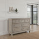 Ashley Ryno Wide Dresser | 7 Drawers | Pull Tray | Silver Round Knobs | Gray BM328181