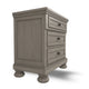 Ashley Ryno Nightstand | 2 Drawers | Pull Tray | Nickel Round Knobs | Gray BM328183