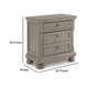 Ashley Ryno Nightstand | 2 Drawers | Pull Tray | Nickel Round Knobs | Gray BM328183