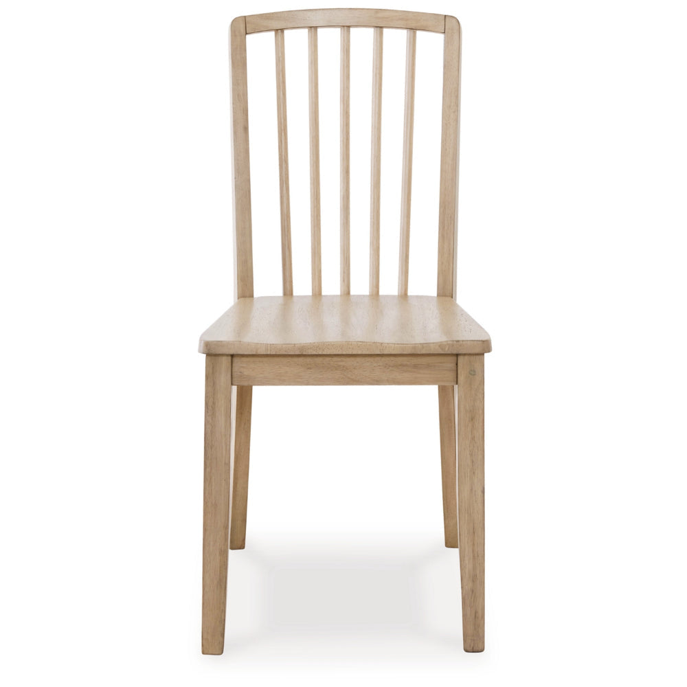 Ashley Glim Dining Side Chair Set of 2 | Brown Hardwood Seat w Slatted Back BM328185